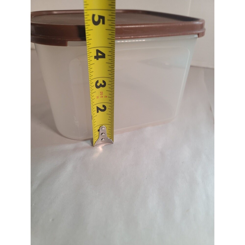 Vintage Tupperware 11 Cup Modular Mate #1620-1 w/ Brown Lid #1623-8 - Picture 6 of 8